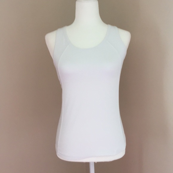 Nordic Track white spandex t-back tank - Picture 1 of 1